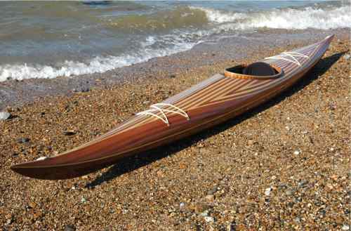 Guillemot sea kayak in strip plank