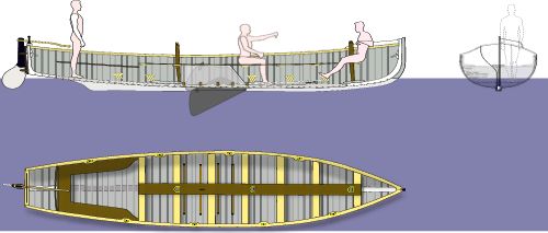 Royal Navy 30 foot gig construction