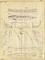 Lines drawing of 30 foot gig (Royal Navy)