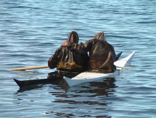 Greenlandic kayakers