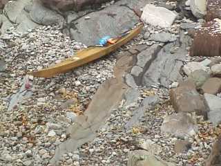 Kayak at Corryvreckan beach