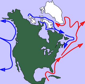 Ocean currents in North America