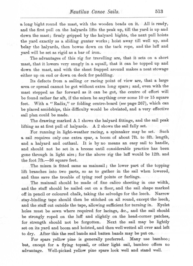 Dixon Kemp "Manual of Yacht and Boat Sailing" 1895 p513